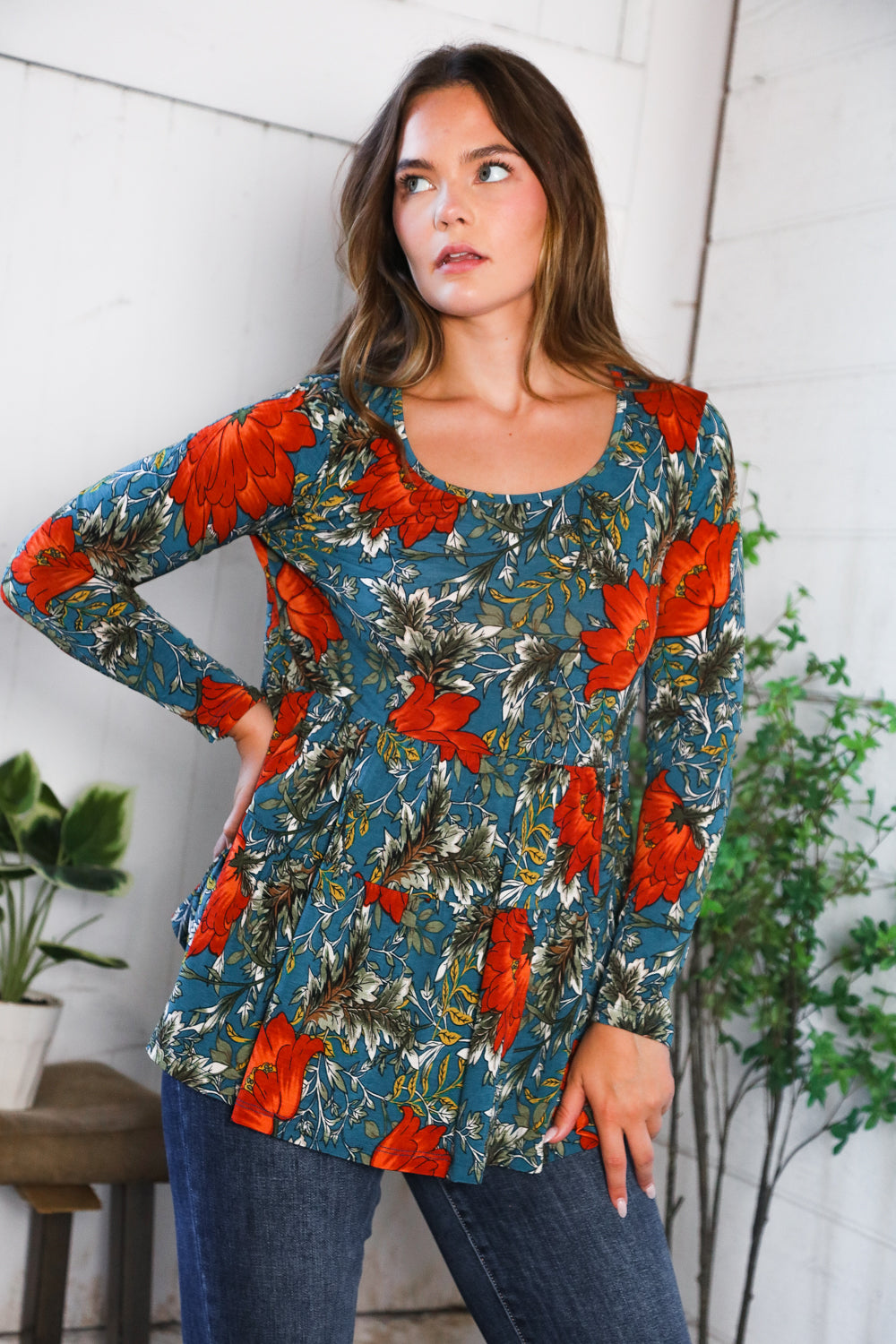 The Scarlet Fields Babydoll Blouse